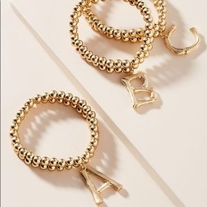 ANTHROPOLOGIE | Monogram Beaded “K” Bracelet